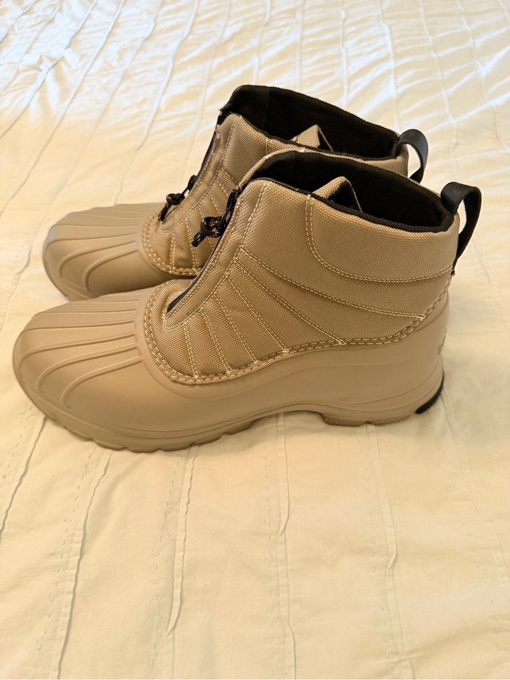 Sperry Mens Tan Waterproof Zipper Duck Boots